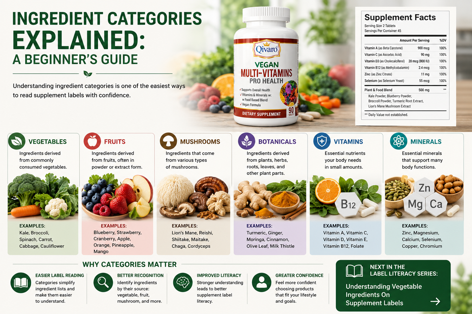 Ingredient Categories Explained: A Beginner's Guide | Qivaro