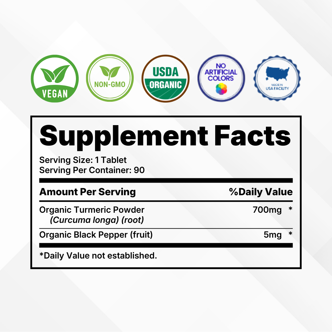 Organic Turmeric 700 Pro Health | 90 Tablets