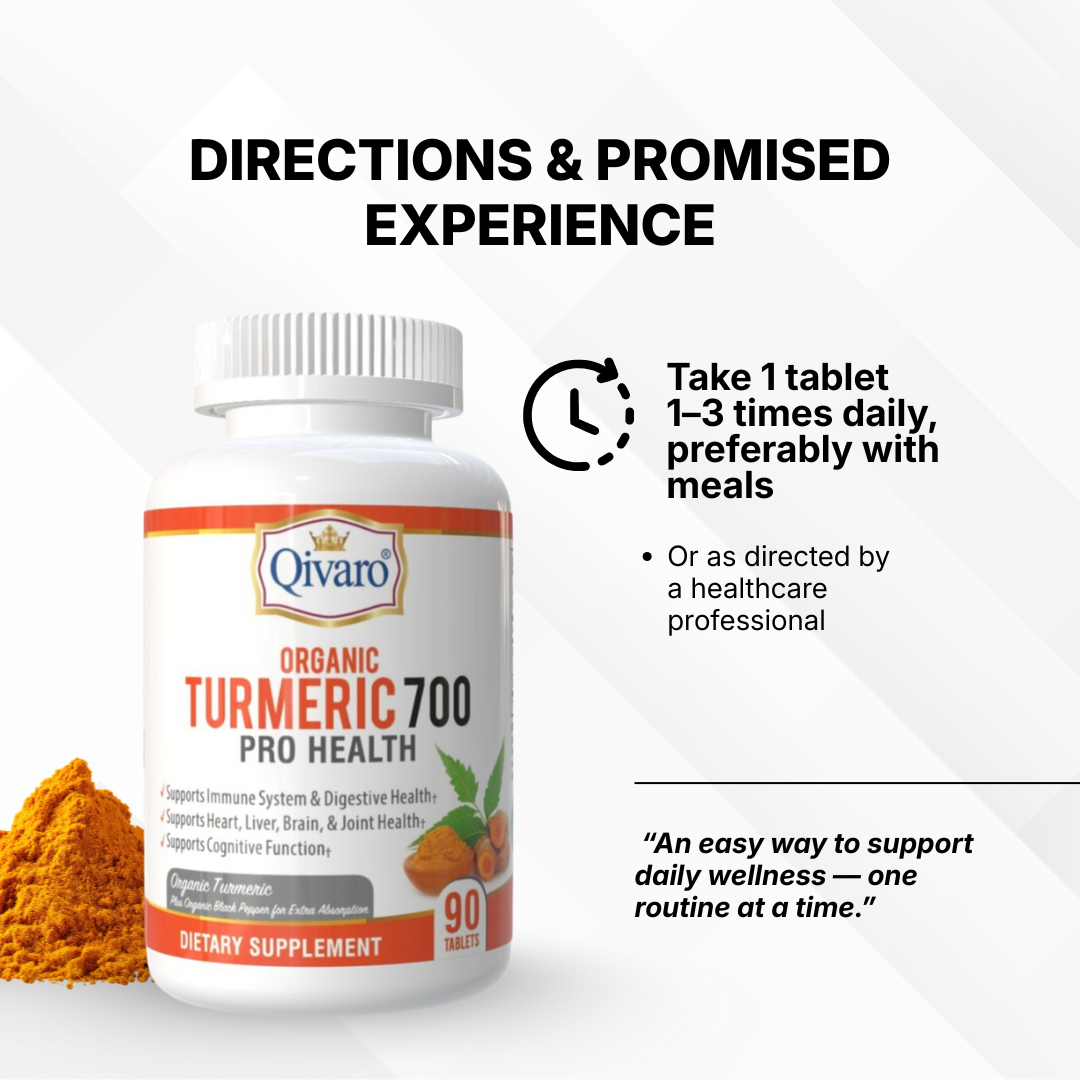 Organic Turmeric 700 Pro Health | 90 Tablets