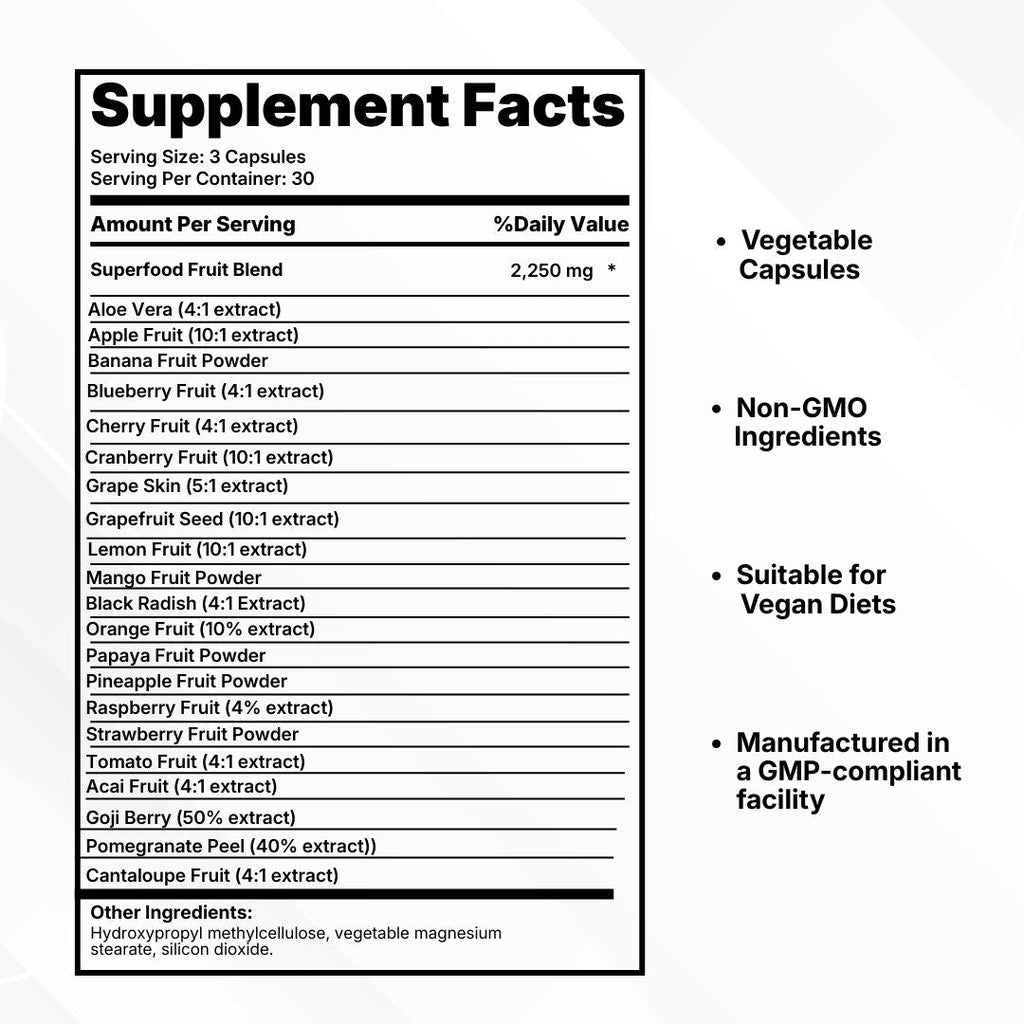 Superfood Reds Pro Health | 90 Veggie Capsules