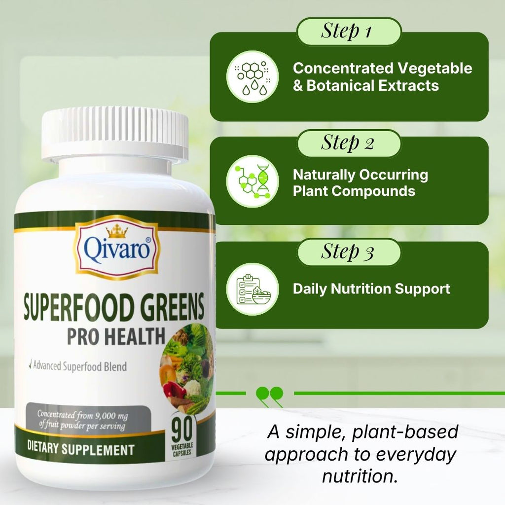 Superfood Greens Pro Health | 90 Veggie Capsules
