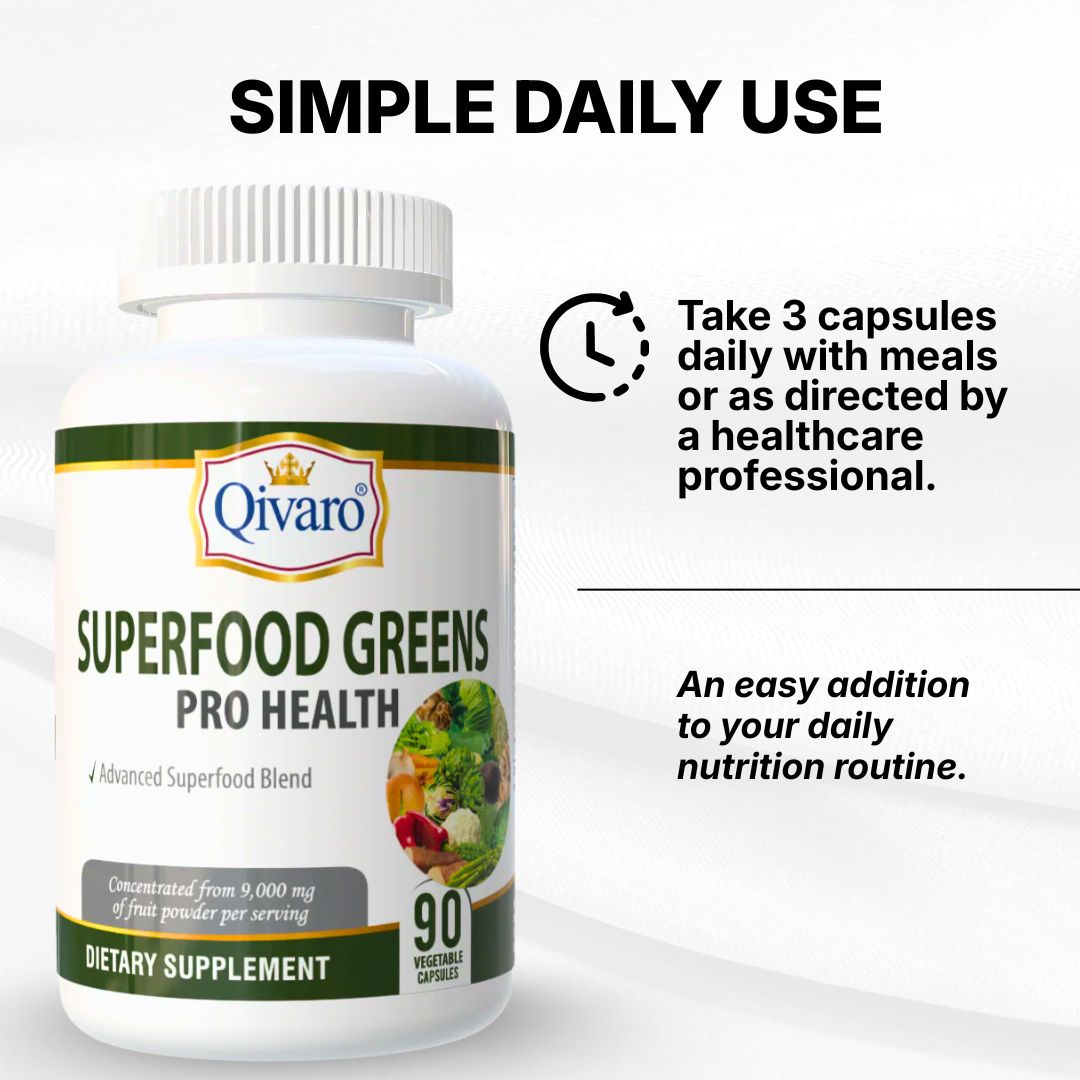 Superfood Greens Pro Health | 90 Veggie Capsules
